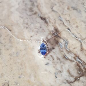 Marquise Blue Stone Cubic Zirconia Necklace